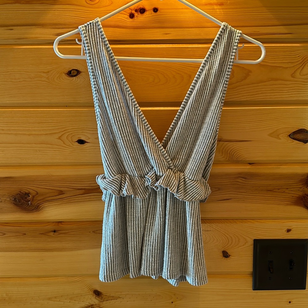 Caution To The Wind Elastic Crop Top, Small